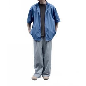 NEW PROPER zipped short sleeve jacket in light blue